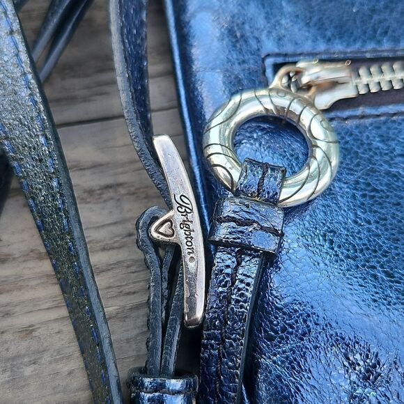 Brighton Metallic Blue Crossbody Bag - Picture 2 of 8